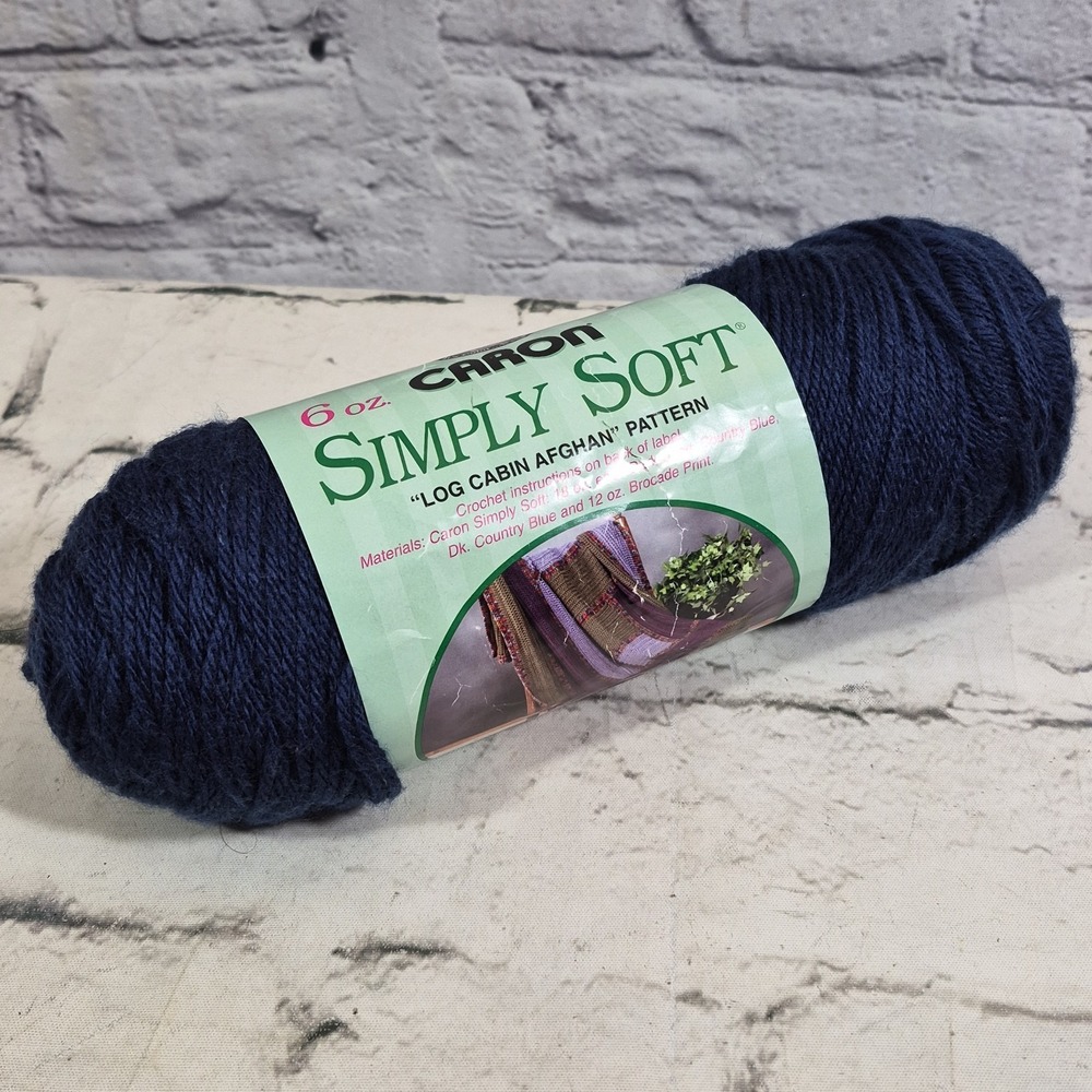 Caron Simply Soft Yarn 100% Acrylic 4-6 oz Skeins Assorted Blues Lot Of 3 - Picture 7 of 9